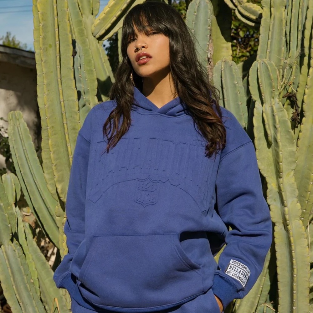 Bella Dona Large NFL Hoodie Blue